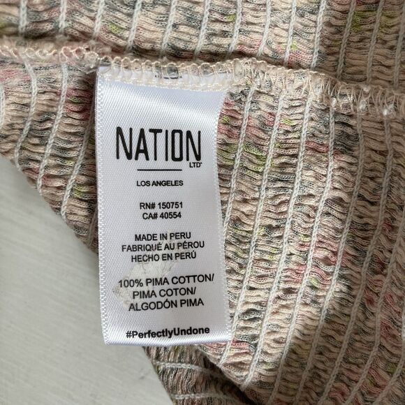 Nation LTD Abrielle Tee Superbloom Top Classic Boho Size Medium Pink Floral - Picture 12 of 12